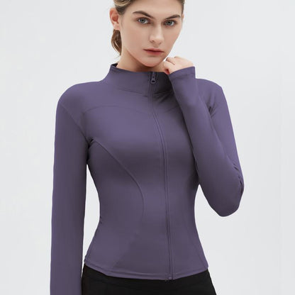 Women'S Workout Yoga Jacket Full Zip Running Track Jacket Long Sleeve Yoga Shirt Women Zip Fitness Yoga Shirt Winter Warm Gym Top Activewear Running Coats Yoga Shirt Woman