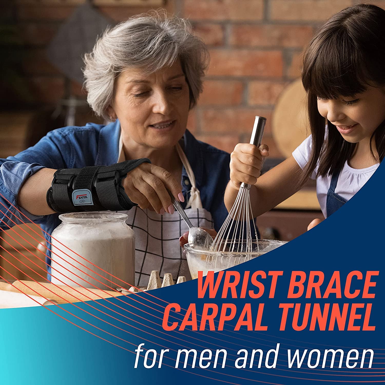 Wrist Brace Hand Brace, Carpal Tunnel Wrist Splint Night Support for Women Men, Pain Relief Support -Tendonitis, Arthritis, Sprain, Right Hand, Small/Medium