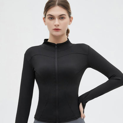 Women'S Workout Yoga Jacket Full Zip Running Track Jacket Long Sleeve Yoga Shirt Women Zip Fitness Yoga Shirt Winter Warm Gym Top Activewear Running Coats Yoga Shirt Woman