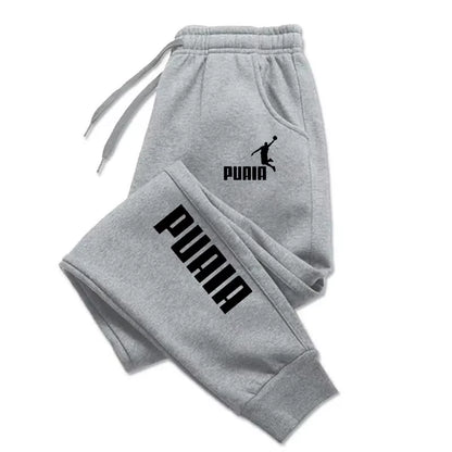 PUAIA Print Men'S Pants Autumn/Winter New Sport Jogging Trousers Fitness Loose Fit Clothing Solid Color Outfit Streetwear Pants