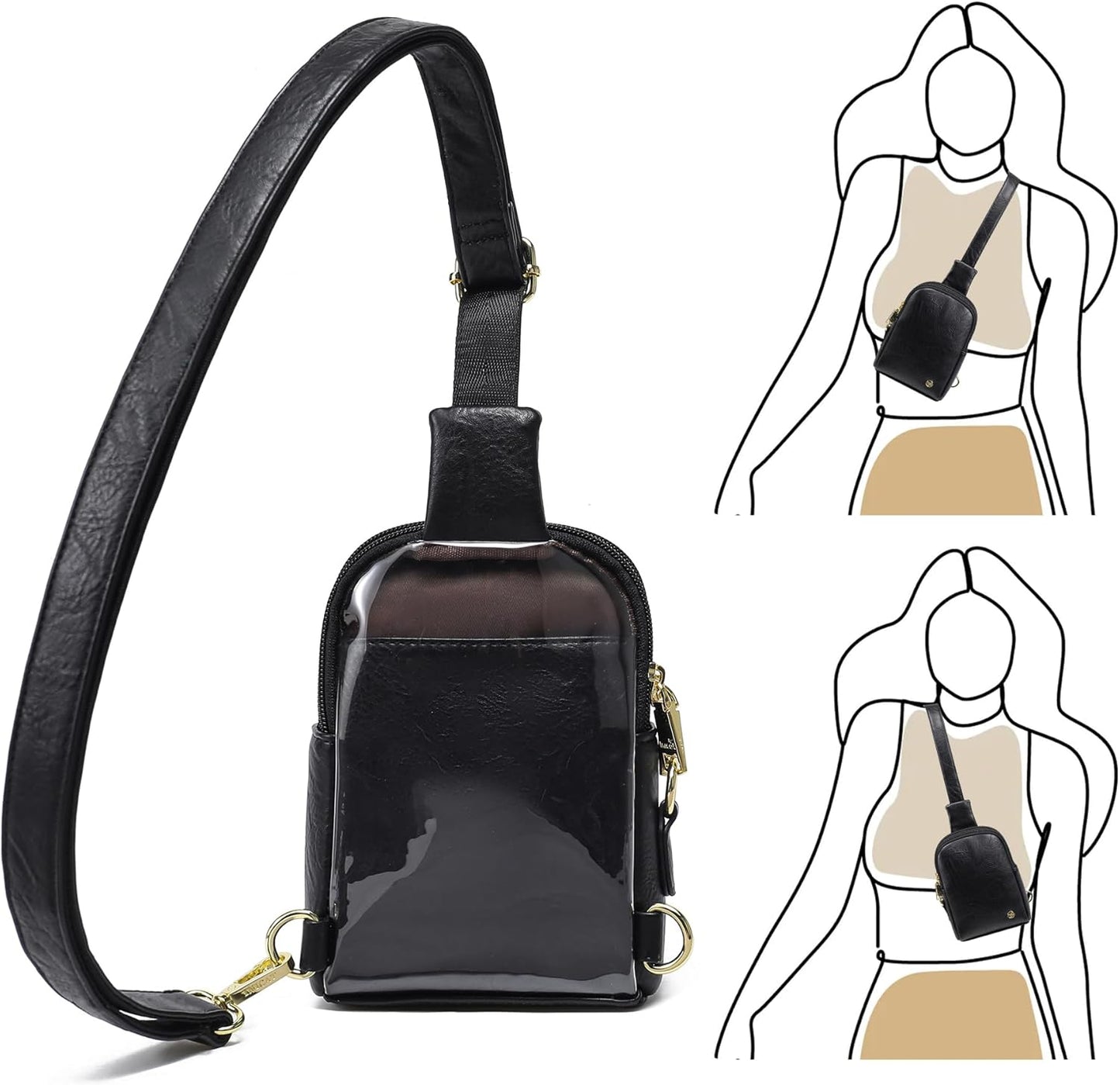 Sling Bag for Women Touchscreen Small Crossbody Cell Phone Purse Fanny Pack