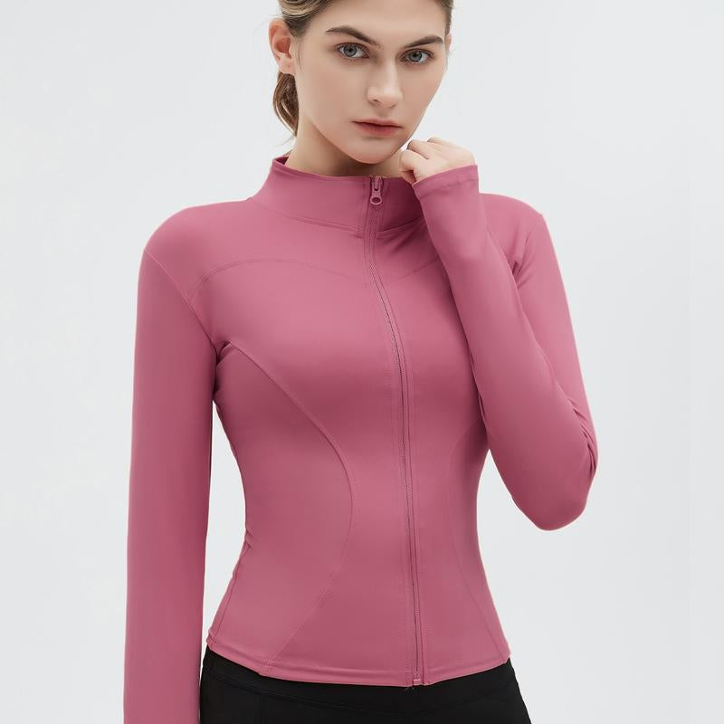 Women'S Workout Yoga Jacket Full Zip Running Track Jacket Long Sleeve Yoga Shirt Women Zip Fitness Yoga Shirt Winter Warm Gym Top Activewear Running Coats Yoga Shirt Woman
