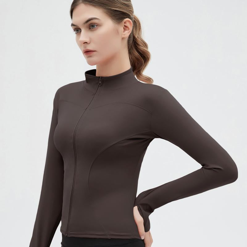 Women'S Workout Yoga Jacket Full Zip Running Track Jacket Long Sleeve Yoga Shirt Women Zip Fitness Yoga Shirt Winter Warm Gym Top Activewear Running Coats Yoga Shirt Woman